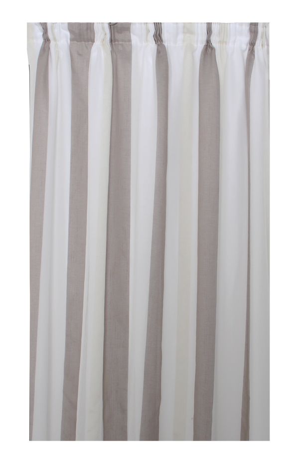 SHEER STRIPE LINED CURTAIN L218XW230CM