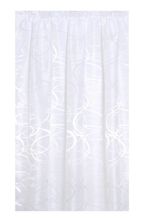 2 PACK JACQUARD TAPED UNLINED CURTAIN 218X140CM