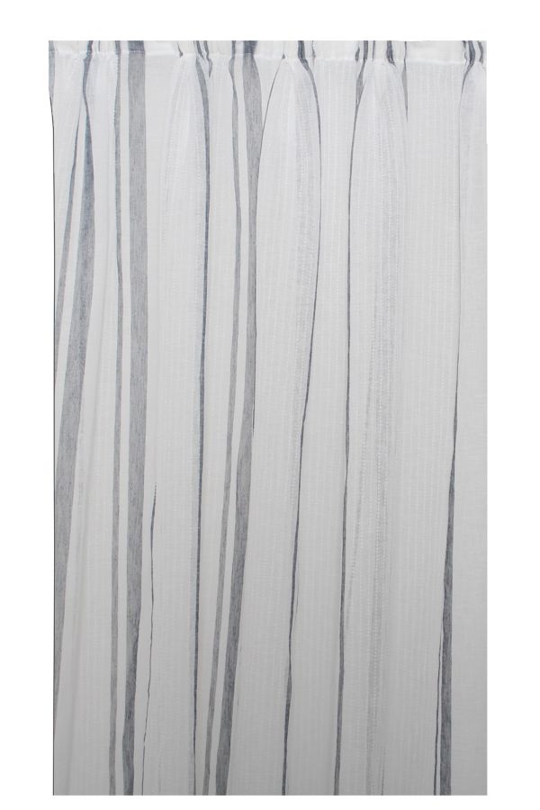 BOUCLE STRIPE TAPED SHEER CURTAIN L218XW230CM