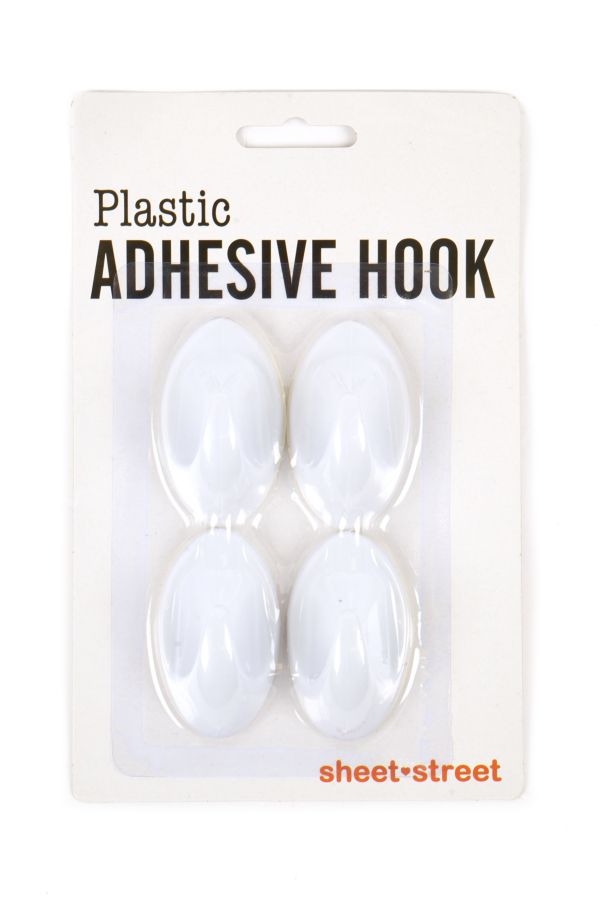 4 PACK PLASTIC HOOKS