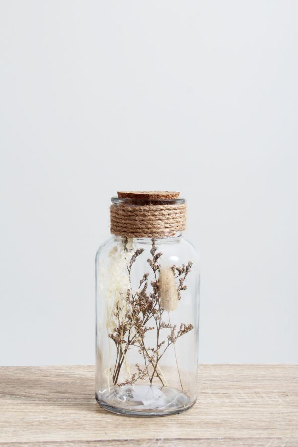 GLASS POTTED DRIED FLOWERS