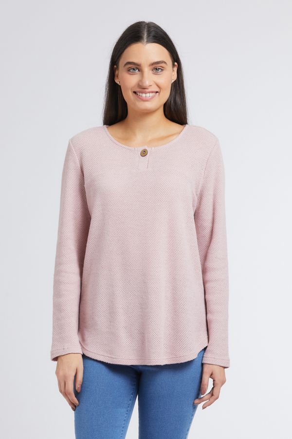 TEXTURED BOXY TOP PINK