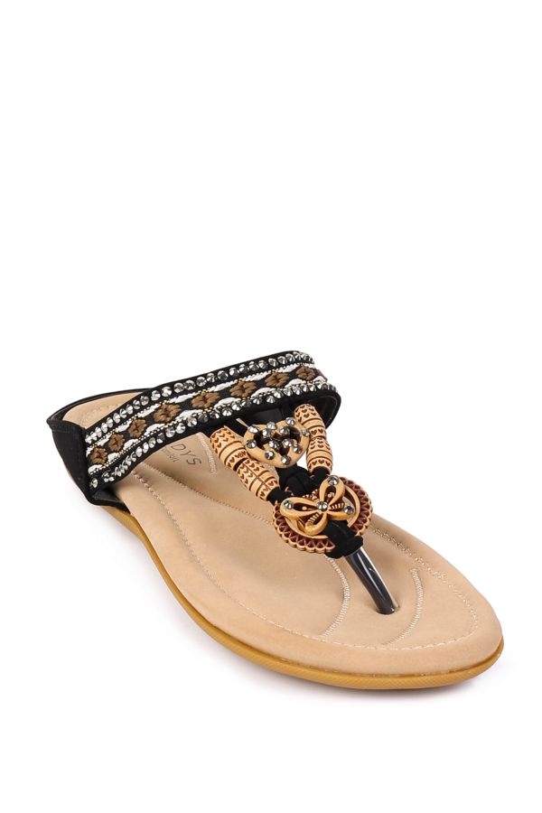 BEADED THONG SANDALS