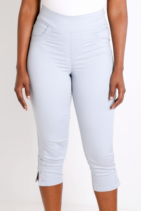 PULL ON JEGGING CROPS BABY BLUE