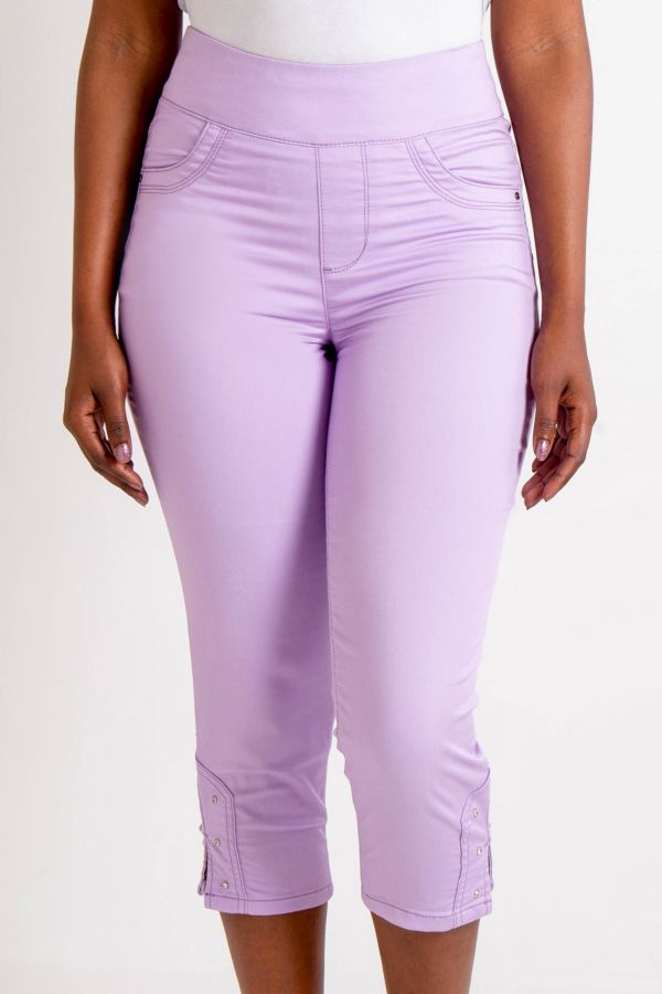 PULL ON JEGGING CROPS STONE