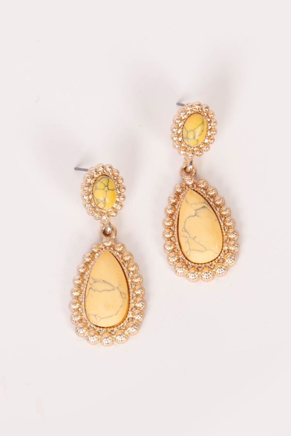 OCHRE DROP EARRINGS