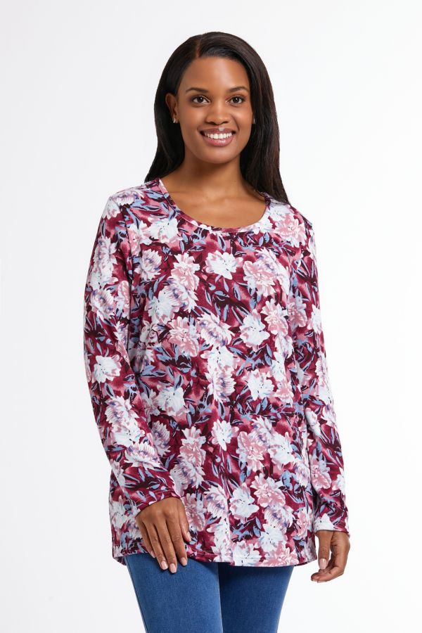BOXY TOP PINK FLORAL