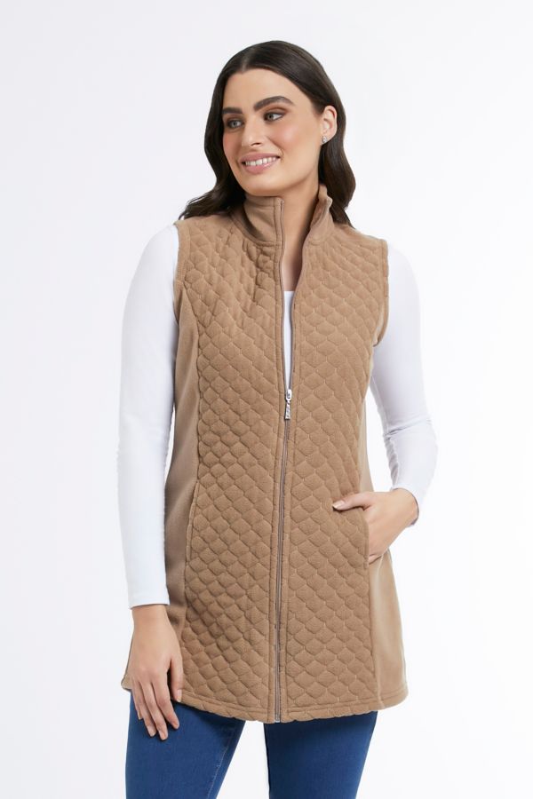 MOCHA QUILTED GILET