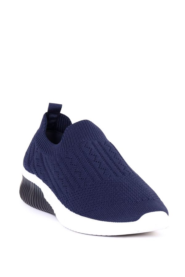 KNITTED PATTERN NAVY TRAINER