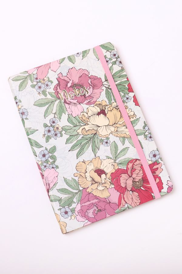PINK FLORAL A5 NOTEBOOK