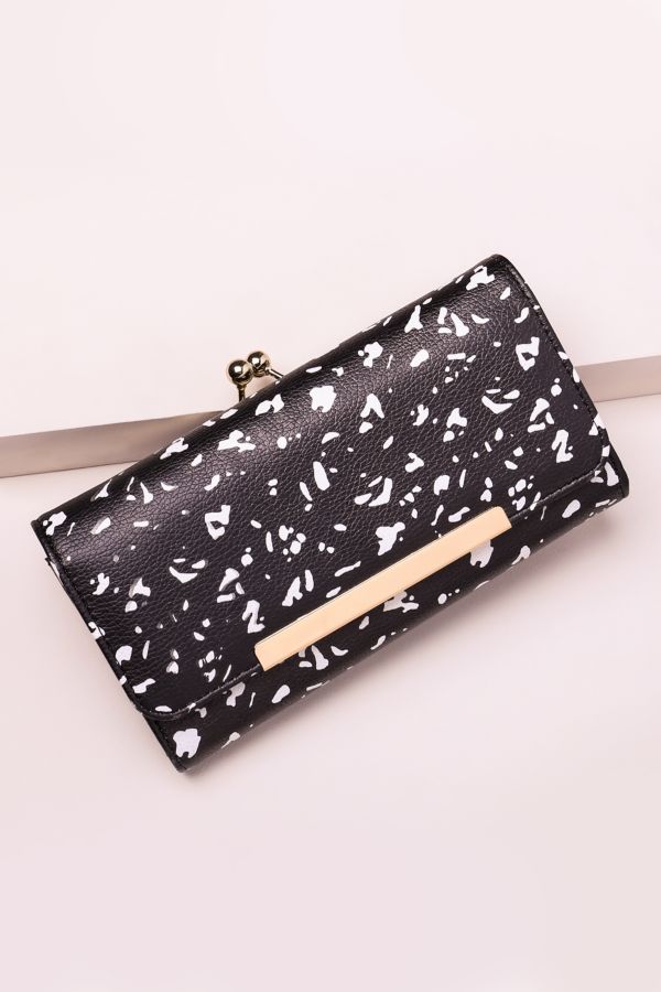 PRINTED FLAP OVER PURSE
