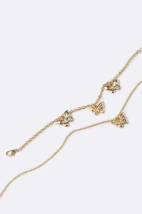 Gold Plated Necklace And Bracelet Set