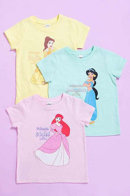 Disney Princess 3 Pack T-shirts