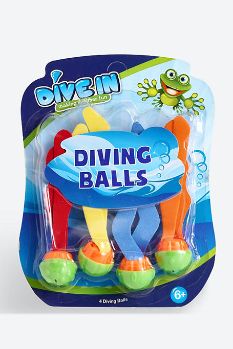 Dive In Diving Balls With Tails 4 Pack