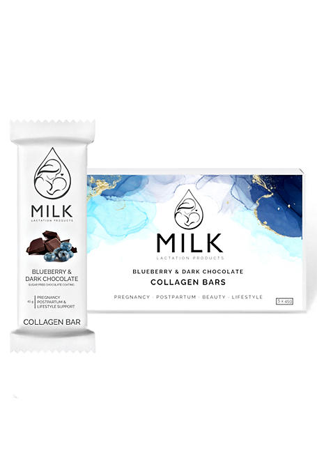 Milk Lactation Products Blueberry + Dark Chocolate Collagen Bar 5 Pack