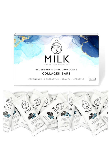 Milk Lactation Products Blueberry + Dark Chocolate Collagen Bar 15 Pack
