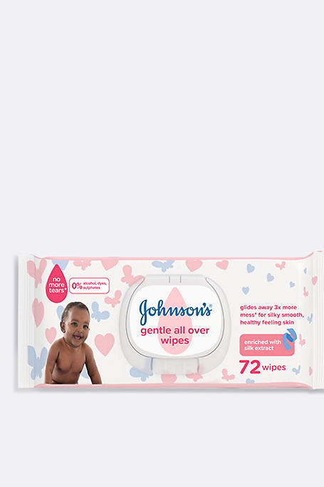 Johnson's Gentle All Over Wipes 72s