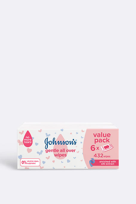 Johnson's Gentle All Over Wipes 6 X 72