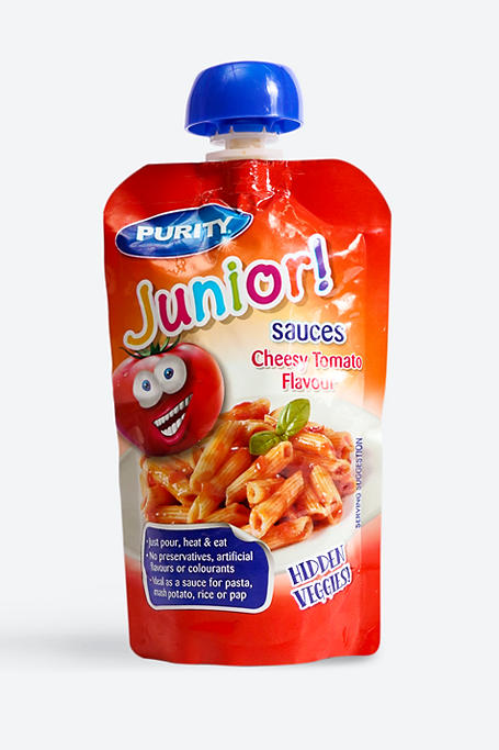 Purity Junior Sauces Cheesy Tomato 110ml
