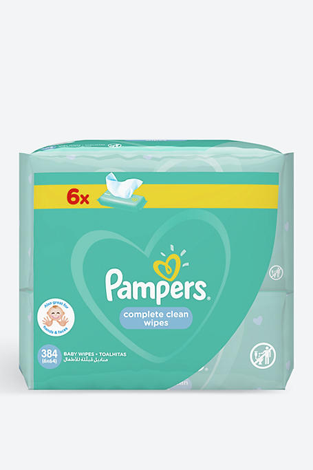 Pampers Complete Clean Wipes 6 X 64