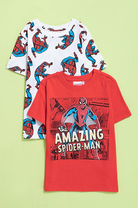 2 Pack Spiderman T-shirts