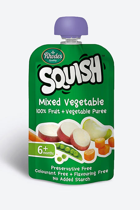 Rhodes Squish 100% Fruit And Vegetable Puree Mixed Vegetable 110ml