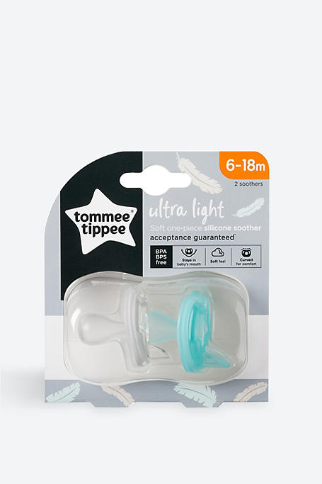 Tommee Tippee Ultra Light Silicone Soother 6-18 Months 2 Pack