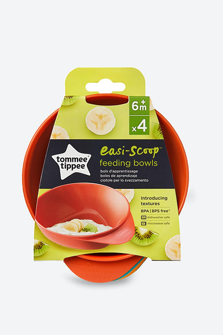 Tommee Tippee Easi-scoop Feeding Bowl 4 Pack