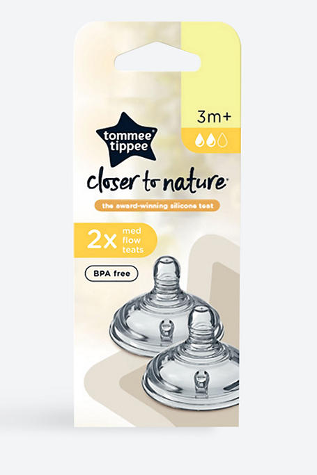 Tommee Tippee Closer To Nature Medium Flow Teat 2 Pack 3 Months