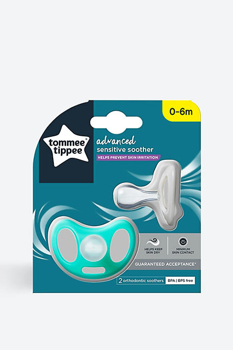 Tommee Tippee Sensitive Skin Soother 2 Pack 0-6 Months