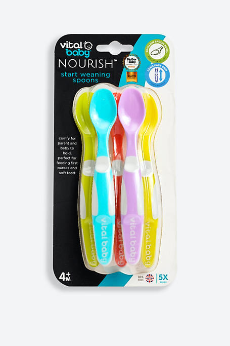 Vital Baby Nourish Start Weaning Spoons 5 Pack