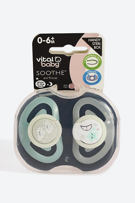Vital Baby Airflow Soother 0- 6 Months 2 Pack