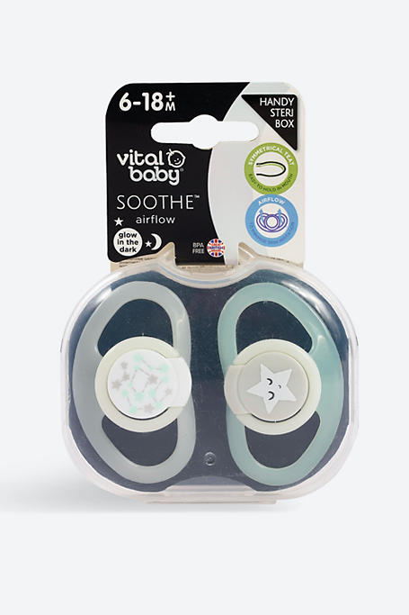 Vital Baby Airflow Soother 0- 6 Months 2 Pack