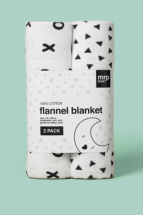 Mrp Baby Flannel Blankets 2 Pack