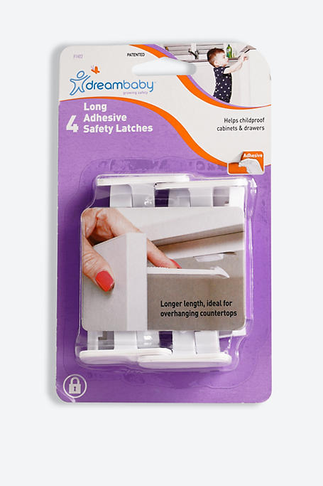 Dreambaby Long Adhesive Safety Latches 4 Pack