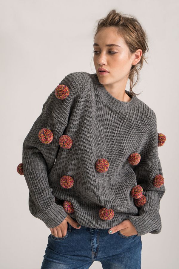 Pom Pom Pullover - Knitwear - Shop by 