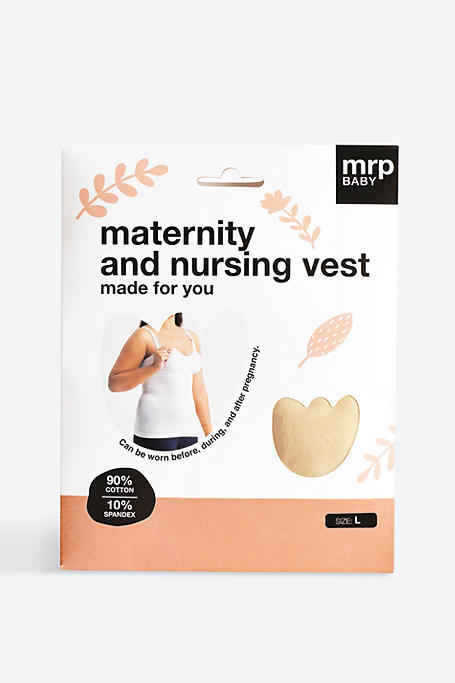 Maternity + Nursing Vest Large Beige