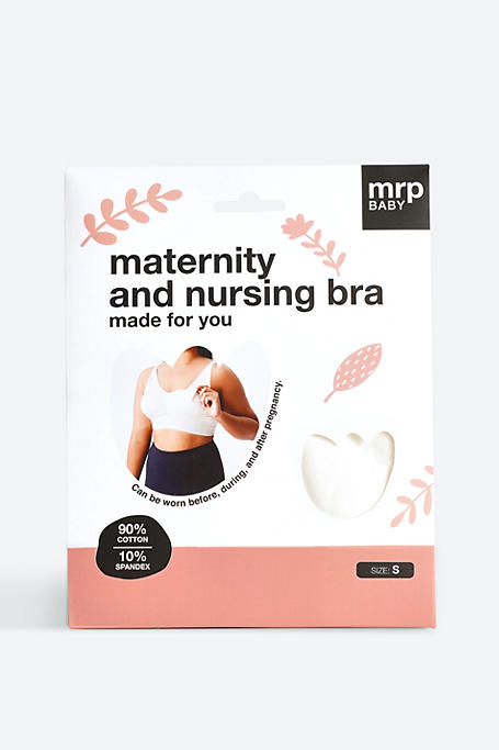 Maternity + Nursing Bra Small White