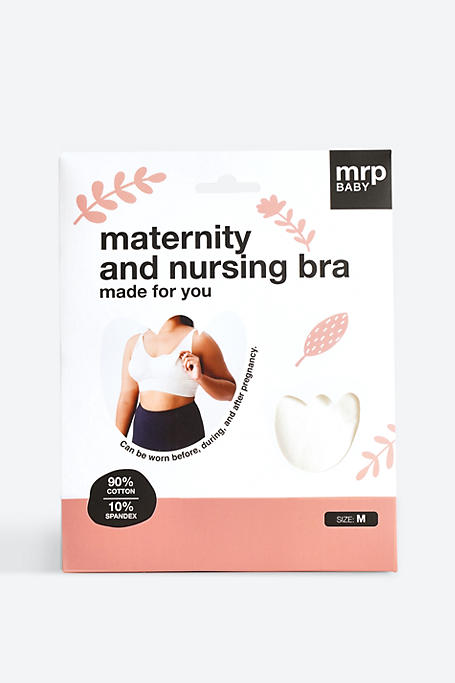 Maternity + Nursing Bra Medium White