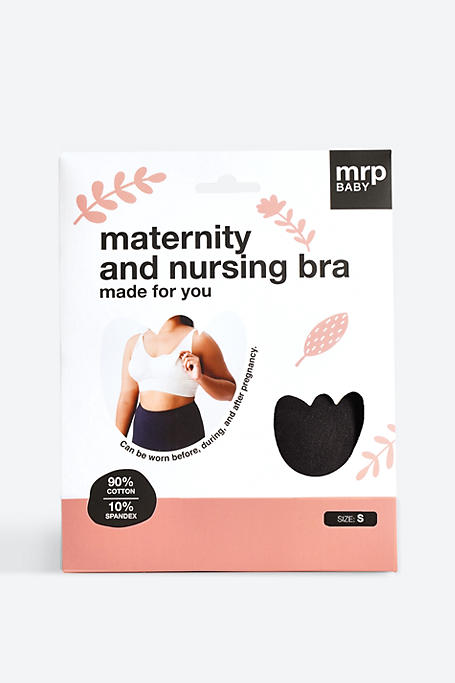 Maternity + Nursing Bra Small Black
