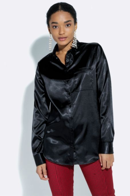 Slouchy Satin Shirt