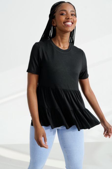 black peplum t shirt