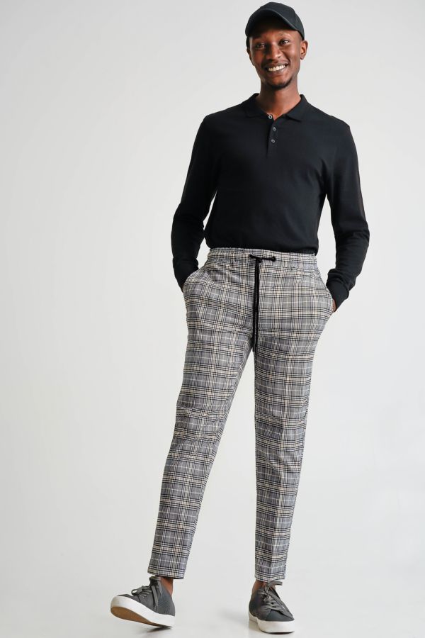 Check Slim Fit Pants