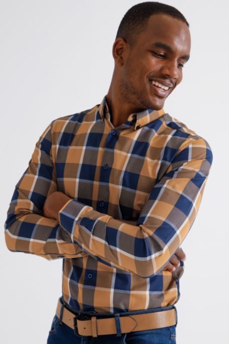 black check over shirt