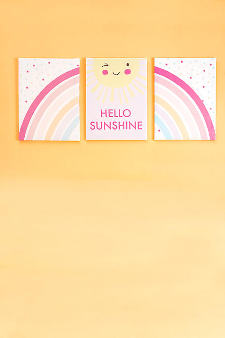 Sun + Rainbow Canvas Prints 3 Pack