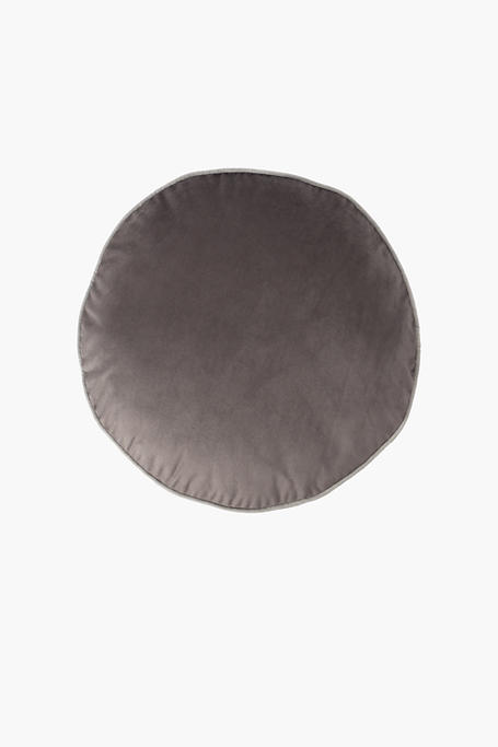 Piped Velvet Round Scatter Cushion