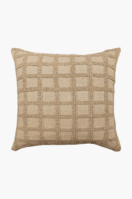 Embroidered Grid Scatter Cushion, 50x50cm