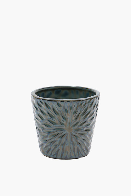 Starburst Ceramic Planter, 10x11cm