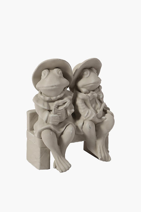 Seated Frogs Statue, 14x18cm