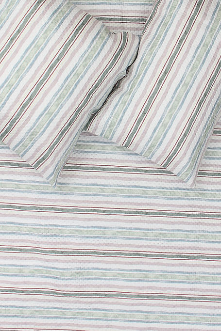 Microfibre 5 Piece Stripe Quilt Set